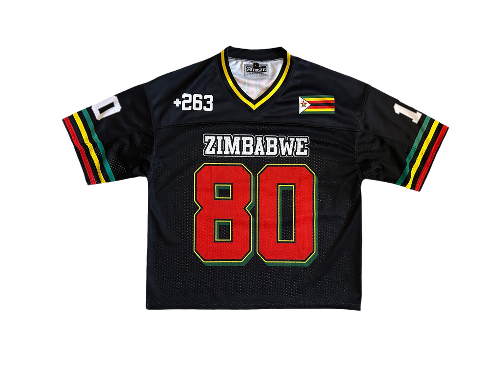 Zimbabwe 🇿🇼 1980' - Mesh Jersey - Black