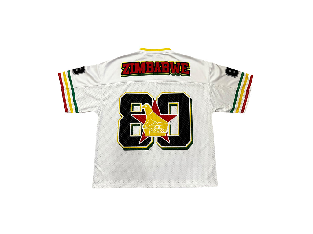 Zimbabwe 🇿🇼 1980' Mesh Jersey - White